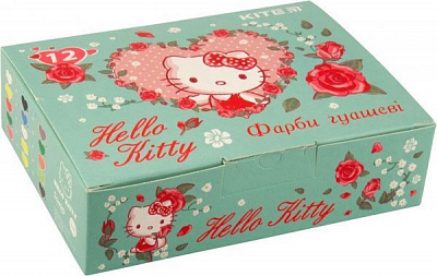 Краски гуашевые Hello Kitty 12 кольорів HK19-063 KITE