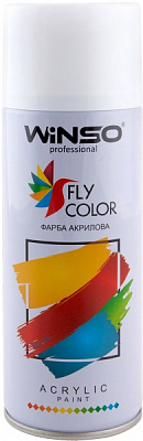 Фарба акрилова Бежево-білий (TRAFFIC WHITE/RAL9016) WINSO 450 мл 880150