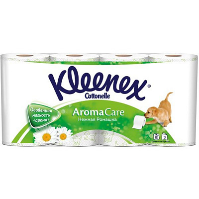 Туалетная бумага туалетная бумага Kleenex Aroma Care Ромашка трехслойная 8 шт.