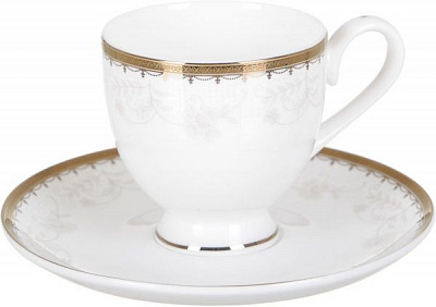 Чашка с блюдцем Golden Charm 150 мл LC17004 для кофе