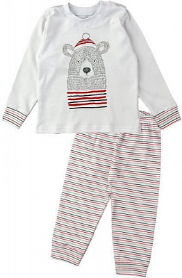 Пижама для мальчиков Фламинго р.80 белый 613-222 