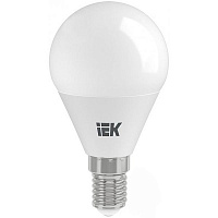 Лампа светодиодная IEK ECO 5 Вт G45 матовая E14 220 В 4000 К