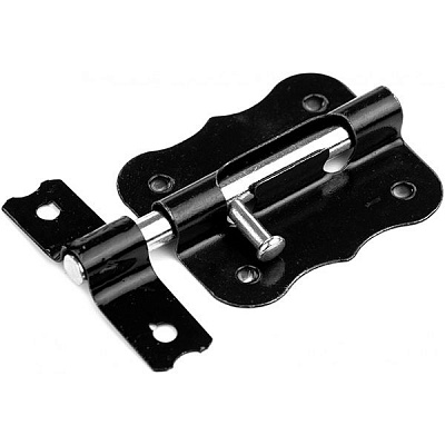 Шпингалет накладной 6-48 Bruno черный 120 мм