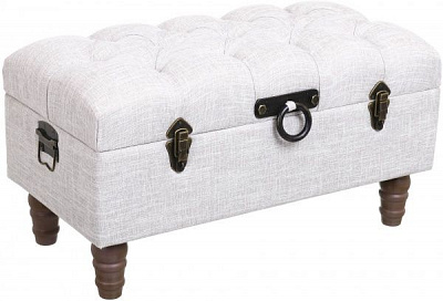 Сундук-пуф Shic B светло-серый, 71,5х37х36,5 см ткань 