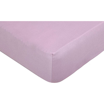 Простынь на резинке трикотажная 140x200 см розовый Songer und Sohne 