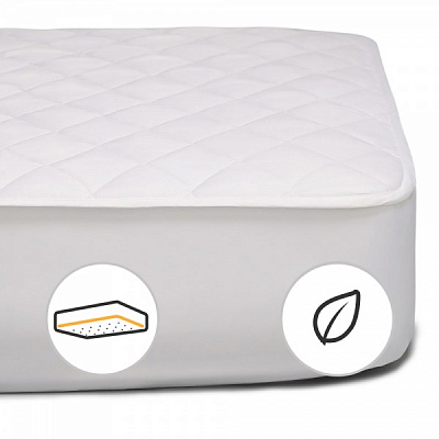 Наматрацник MirSon Стандарт Тенсель (Modal) 306 звичайний з резинкою по периметру 26х180x190 см 2200000382931