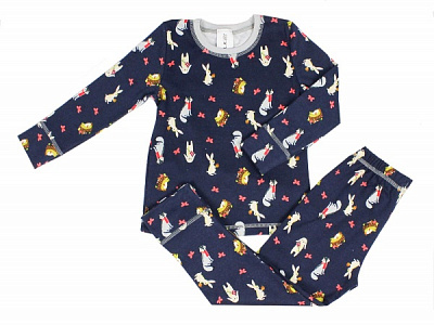 Пижама детская Luna Kids р.122-128 синий с принтом 