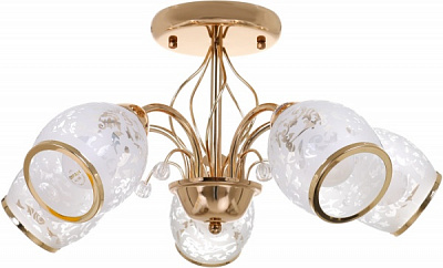 Люстра стельова Strotskis Gabriella 30026/5 5x60 Вт E27 золотий