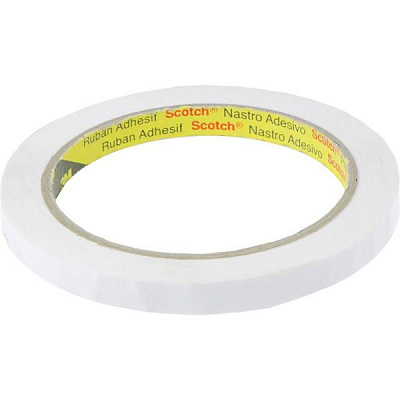 Упаковочная лента 3М белая каучуковый адгезив 9 мм 66 м