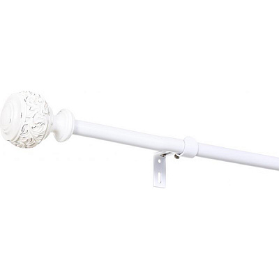 Карниз Bella Vita Гілка одинарний укомплектований d16/19 мм 160 см білий