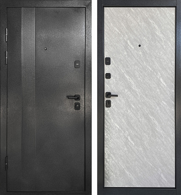 Дверь входная Двері БЦ Буковель мрамор 2050х860 мм правая