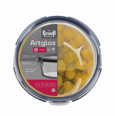 Контейнер с крышкой Krauff Artglas 1300 мл 29-298-065