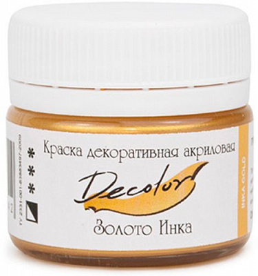 Акрил для декора Золото Инков 100 мл Деколор ТАИР