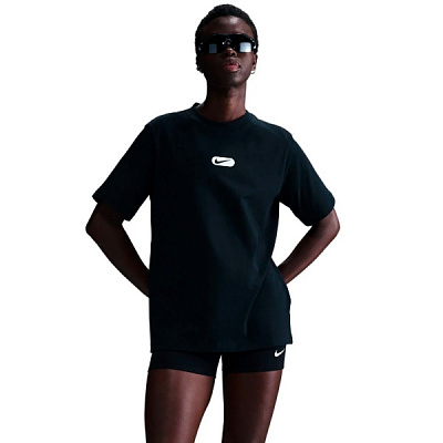 Футболка Nike W NSW CLUB SS TEE OC SWOOSH HQ1698-010 р.S чорний