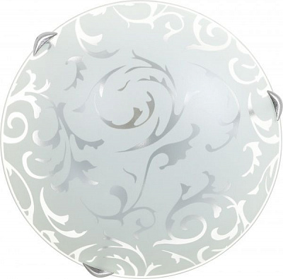 Світильник настінно-стельовий УТ Сяйво НПБ Вензель 1x60 Вт E27 білий 2504