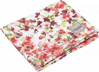 Ранер Акварель Барвисті квіти 40x140 см білий з кораловим La Nuit