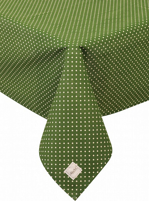 Скатерть Lucy Зеленый горошек 133x110 см зеленый La Nuit 