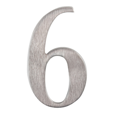 Цифра №6 нержавіюча сталь нікель 61 мм Arino 67703