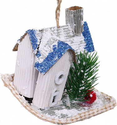 Елочная игрушка Домик 10 см HF20H08 