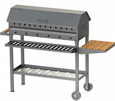 Мангал-барбекю трансформер стаціонарний 1530х560х1150 з коліщатками