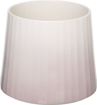 Ваза фаянсова Plisse 19х19 см біло-зелений глянець Jomaze