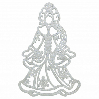 Елочная игрушка Снігурочка 12x10 см белый