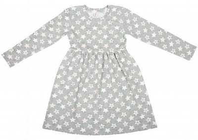 Платье Roksana Stars №1066/16055 р.104/110 бело-серый 