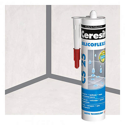 Герметик силіконовий Ceresit CS 25 SILICOFLEXX сірий 280 мл