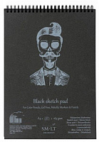 Альбом для рисунка на спирали AUTHENTIC (black) A4 21х29,7 см 165 г/м² 30 листов Smiltainis