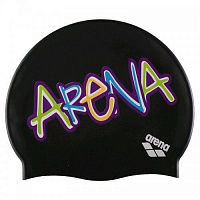 Шапочка для плавания Arena PRINT JR 94171-506 one size черный
