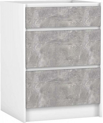 Тумба нижняя МС Идея Лофт Ня-3 60/82/525 (1+2) с ящиками Q-25 бетон Грейд