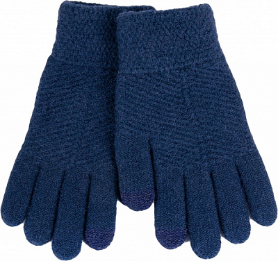 Рукавички YO! RED-0085G-005C р.18 темно-синій