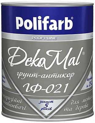 Эмаль Polifarb DekoMal ГФ-021 красно-коричневый глянец 0,9кг