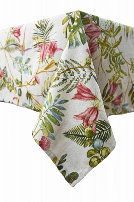 Скатерть Villa 120x136 см бежевый с рисунком Прованс 