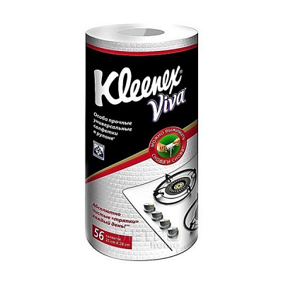 Салфетка универсальная Kleenex 21x28 см 56 шт./уп. / белый