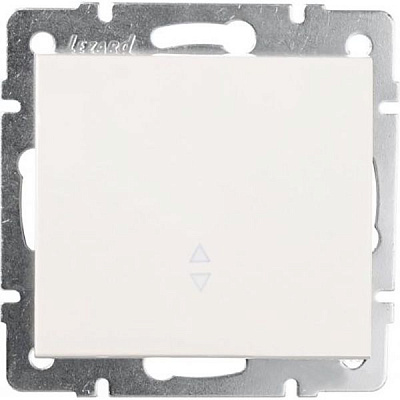 Переключатель проходной одноклавишный Lezard Rain без подсветки 220В крем 703-0388-105