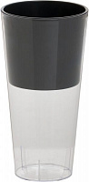 Горшок пластиковый Prosperplast Tubus slim PW 2 в 1 круглый 3,3л черный/черный (71955-411) 
