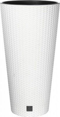 Горщик пластиковий Prosperplast Rato tubus 2 в 1 круглий 8л білий (77965-449)