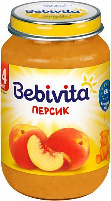 Пюре Bebivita Персик 190 г 9007253104562 