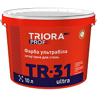 Фарба акрилова водоемульсійна Triora TR-31 ultra мат ультра білий 3л 