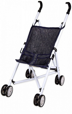Коляска-трость для кукол металлическая с двойными колесами 910-8H