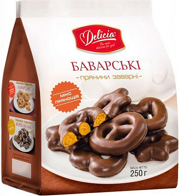 Печенье Делиция пряники заварные баварские 250 г 