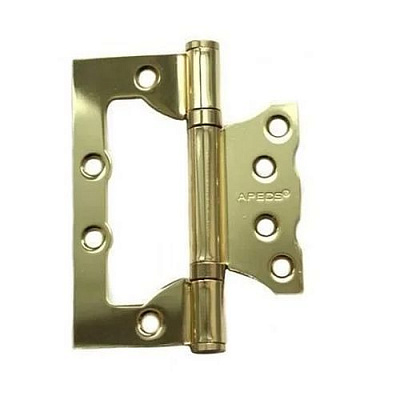 Петля Apecs B2-V2-Steel-G накладная 100x75x2,5 мм золотой универсальная 2 шт.