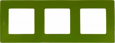 Рамка трехместная Legrand Etika универсальная зеленый папоротник 672543