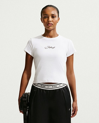 Футболка Nike W NSW RIB MOD CRP JDI TEE IH7996-100 р.L білий