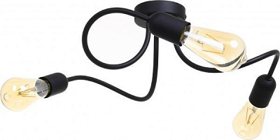 Люстра потолочная TK Lighting Wave 3x60 Вт E27 черный 4407 