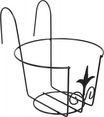 Тримач для вазонів круглий D12/20 см чорний метал. HY16-17