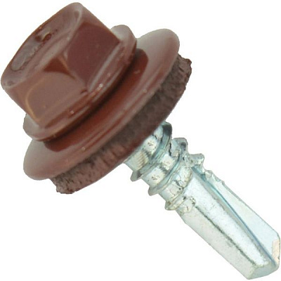 Саморез кровельный по металлу 4,8x19 мм 20 шт бордовый RAL 3005 RAL 3005Mme Expert Fix