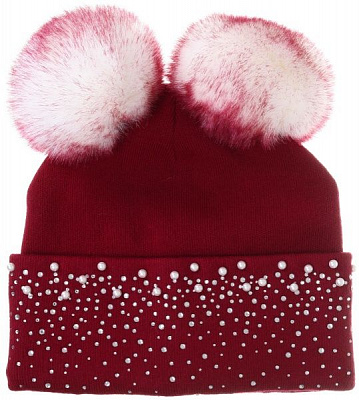 Шапка для девочек Pompona р.52-54 Бордо 20 Z P 28 ПП 