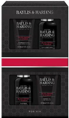 Набор подарочный для мужчин Baylis&Harding Signature Men’s Black Pepper&Ginseng BH20BP4P